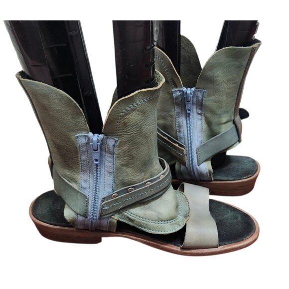 Free People Leather Gladiator Sandal Boots Size EU 38/US 7.5 - Picture 7 of 11